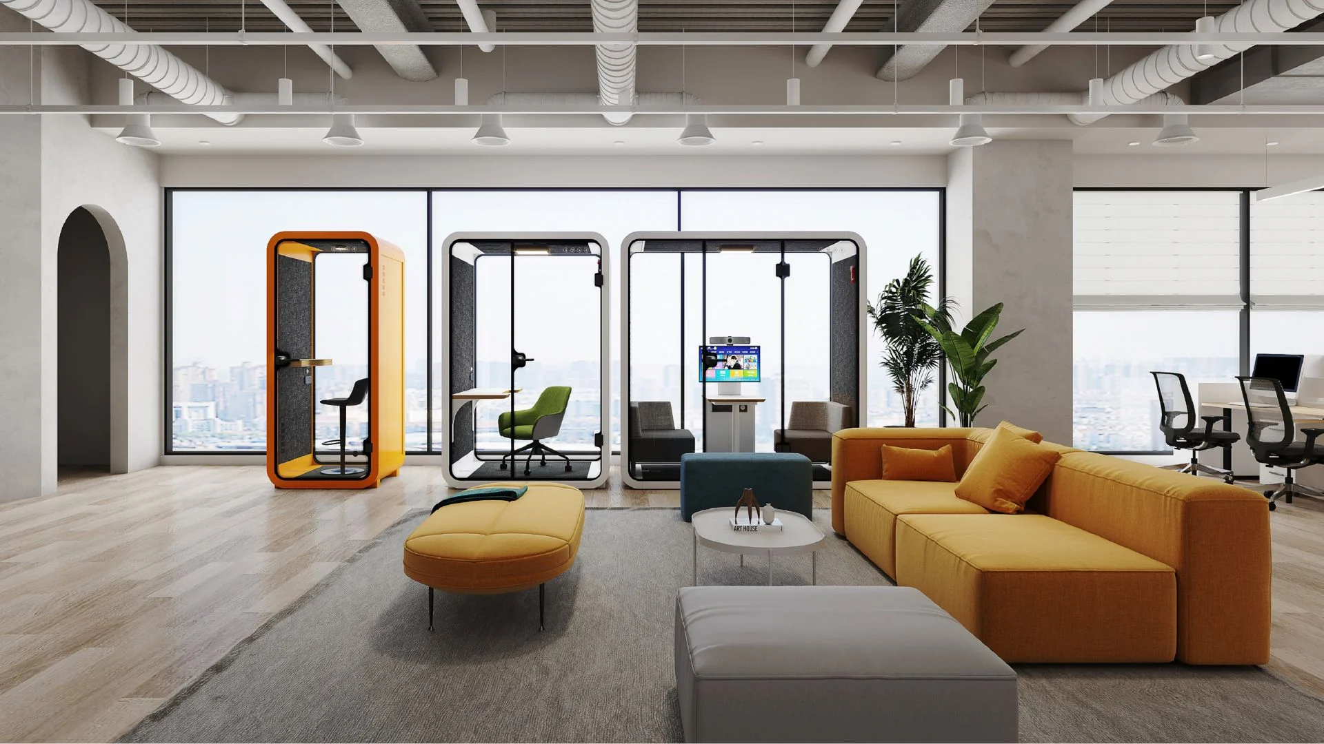 Cabines acoustiques KBEEN installées en open space